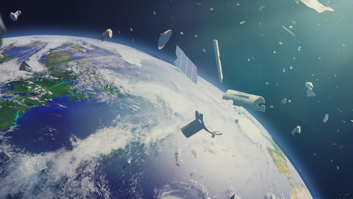 Immer mehr Satelliten führen bislang zu immer mehr Müll.
