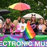 Menschen auf der Loveparade