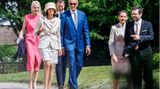  CDU-Vorsitzender Friedrich Merz (r.) und seine Frau Charlotte waren unter den Gästen. 