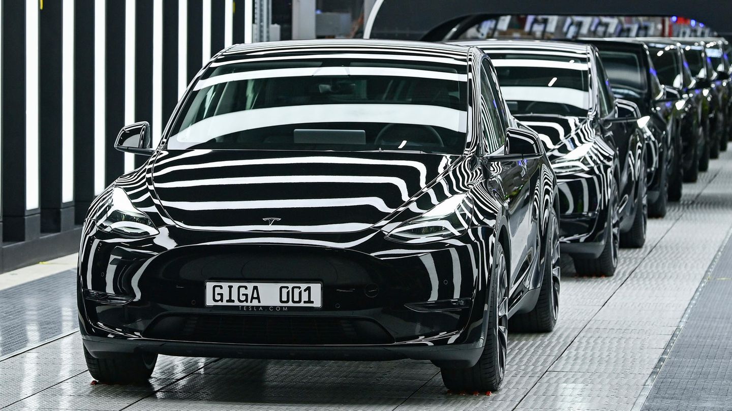 Tesla Model Y im Werk Grünheide