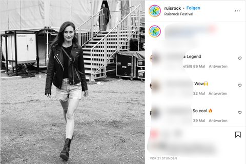 Der Instagrampost des Ruisrock-Festivals zeigt Finnlands Ministerpräsidentin Sanna Marin
