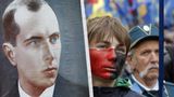 Kurz darauf erwischte ihn die Sache mit Stepan Bandera, dem umstrittenen ukrainischen Nationalisten, dem Historiker Kollaboration mit den Nazis und eine Mitverantwortung für die Ermordung von Polen und Juden im Zweiten Weltkrieg vorwerfen. In Melnyks Heimat, der Westukraine, wird Bandera allerdings auch von vielen bis heute als Freiheitskämpfer verehrt – wie etwa auf einer Demo in Kiew 2009, auf der dieser Demonstrant ein Bandera-Porträt trug.   In einem Interview mit dem Journalisten Tilo Jung nahm der Botschafter Bandera gegen den Vorwurf in Schutz, er sei ein Massenmörder. Dafür wurde er nicht nur vom eigenen Außenministerium, sondern auch von der polnischen Regierung und der israelischen Botschaft scharf kritisiert. Erst Tage später reagierte Melnyk darauf und wies auf Twitter den Vorwurf zurück, er habe damit den Holocaust verharmlost. Seitdem schweigt er wieder.