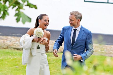 Christian Lindner und Franca Lehfeldt frisch verheiratet