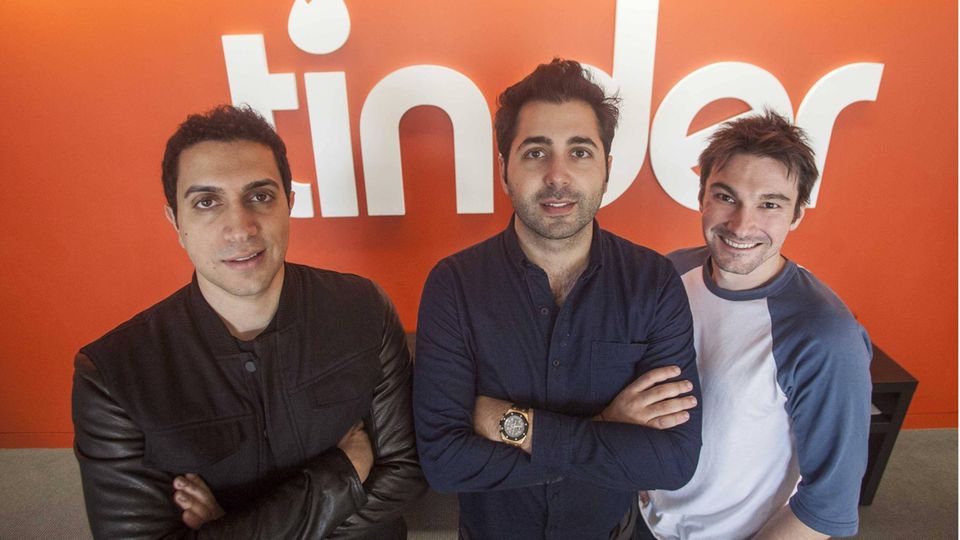 Tinder founders Sean Rad, Justin Mateen and Jonathan Badeen