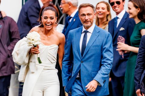 Christian Lindner und Ehefrau Franca Lehfeldt bei ihrer Hochzeit auf Sylt
