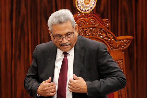 Hat sich auf die Malediven abgesetzt: Sri Lankas entmachteter Präsident Gotabaya Rajapaksa (Archivbild)