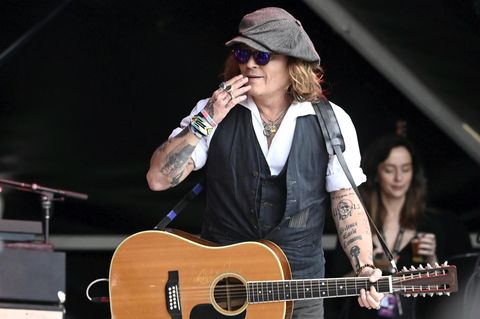 Johnny Depp im Juni beim Helsinki Blues Festival. In München waren keine Fotografen zum Konzert zugelassen