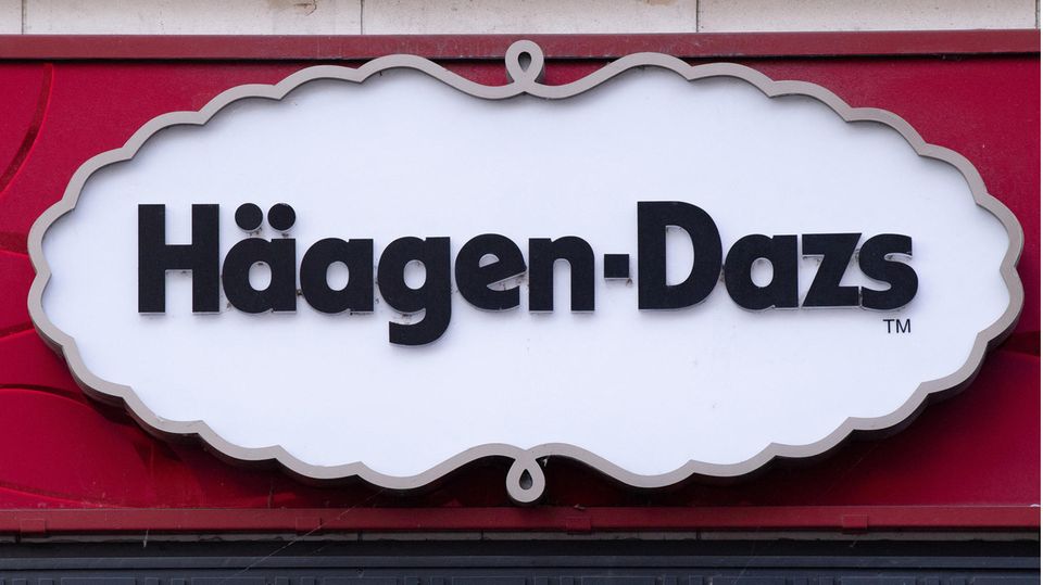Häagen-Dazs Logo vor einem Geschäft in Paris