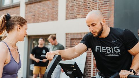 Moritz Fiebig auf dem Fahrrad