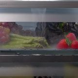 Vegetarische Ernährung kommt beim Kühlschrank an  Haben Hersteller viele Jahre lang auf eine möglichst lange Haltbarkeit von Fleisch getrimmt, scheint langsam die Wende zum Gemüse zu kommen. Liebherr und Miele bieten spezielle Frischeschubladen, die Gemüse regelmäßig mit einem feinen Wassernebel benetzten und somit vor dem vorzeitigen Austrocknen bewahren. Nach Angaben der Hersteller soll Gemüse damit um zehn und mehr Tage länger knackig bleiben. 