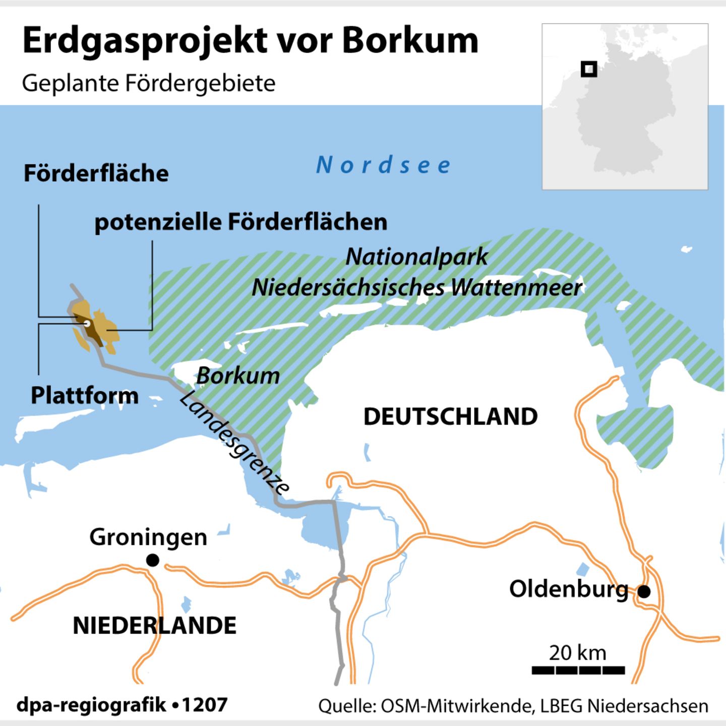 Nach Gas aus der Nordsee soll vor Borkum gebohrt werden