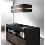 Zieh' ab!  Heute kommt die Dunstabzugshaube als funktionales Designobjekt daher und fällt als Abzug gar nicht mehr auf.  So etwa bei der "Skyline Edge Sound", einem coolen Dunstabzug mit eingebauter Dolby-Surround-Anlage, die ihre Musik über Wlan oder Bluethooth bezieht.