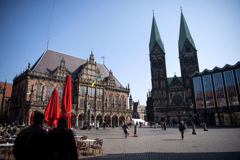 Ein Marktplatz in Bremen. Viele der Impfungen in dem Bundesland wurden später Niedersachsen zugeschlagen.