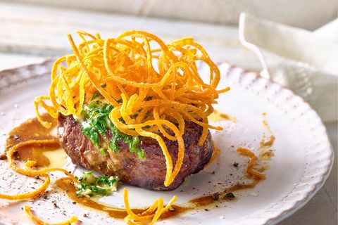Topping: Frittierte Süßkartoffelspiralen