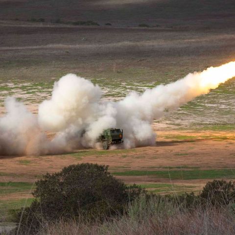 Ein US-Raketenwerfer vom Typ Himars