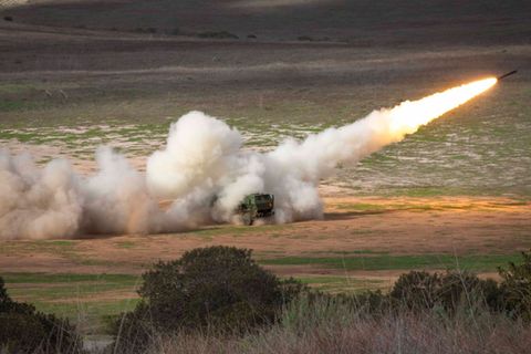 Ein US-Raketenwerfer vom Typ Himars