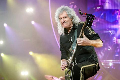 Queen-Gitarrist Brian May bei einem Konzert. Am Dienstag wird May 75 Jahre alt