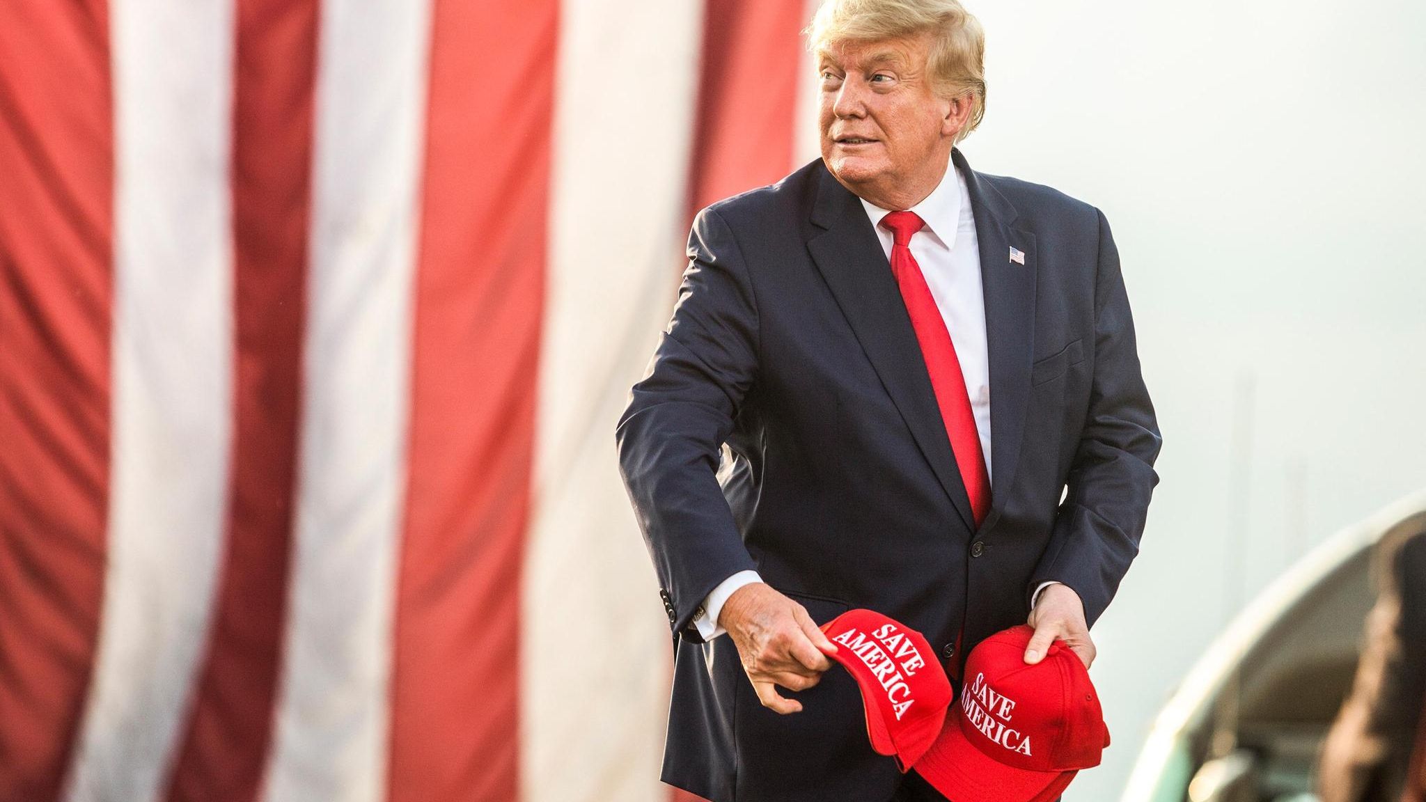 Donald Trump bei einer Kundgebung