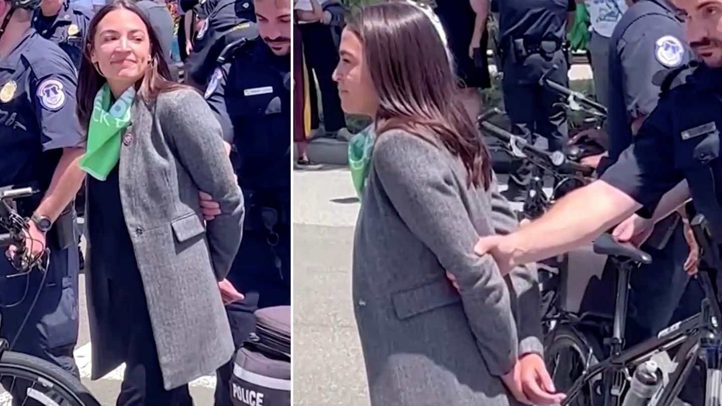 Alexandria Ocasio-Cortez arrested at anti-abortion rally (video)