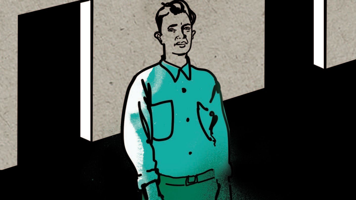 Illustration eines sich auflösenden Beins