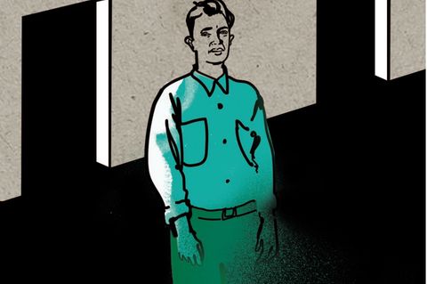 Illustration eines sich auflösenden Beins