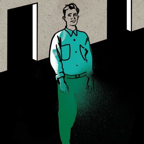 Illustration eines sich auflösenden Beins