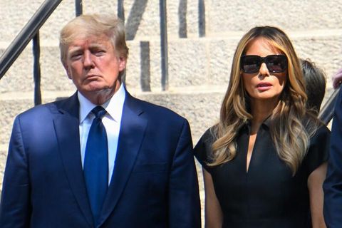 Melania und Donald Trump auf Ivanas Beerdigung