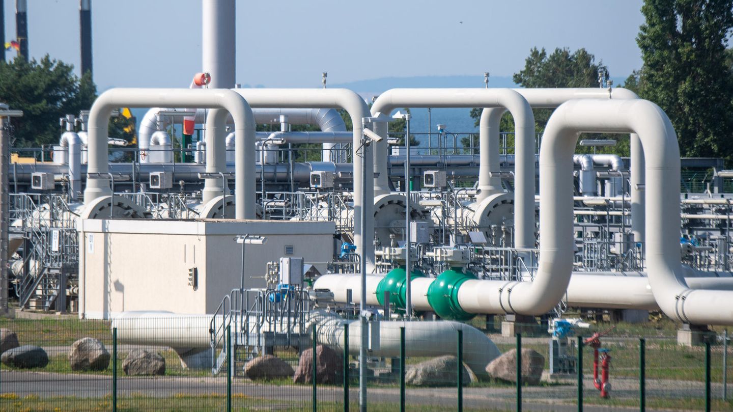 Nord Stream 1: Rohrsysteme und Absperrvorrichtungen in der Gasempfangsstation in Lubmin