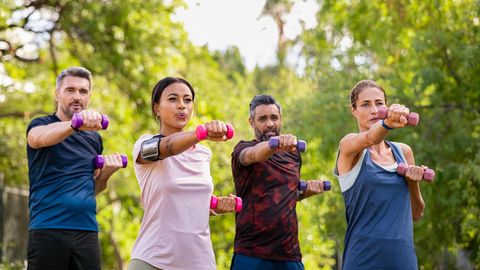 Menschen treiben Sport