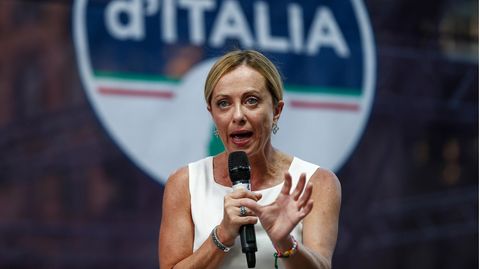 Die rechtsextremen Fratelli d'Italia mit Parteichefin Giorgia Meloni könnten die nächste Regierung von Italien anführen