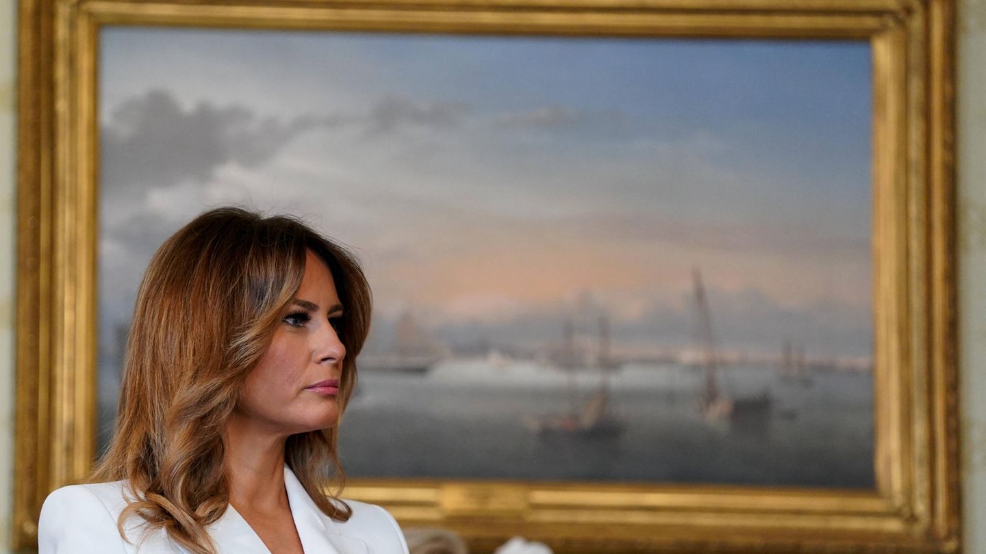 Melania Trump bei einer Ehrung im Weißen Haus