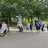 Statue von Uwe Seelers Fuß