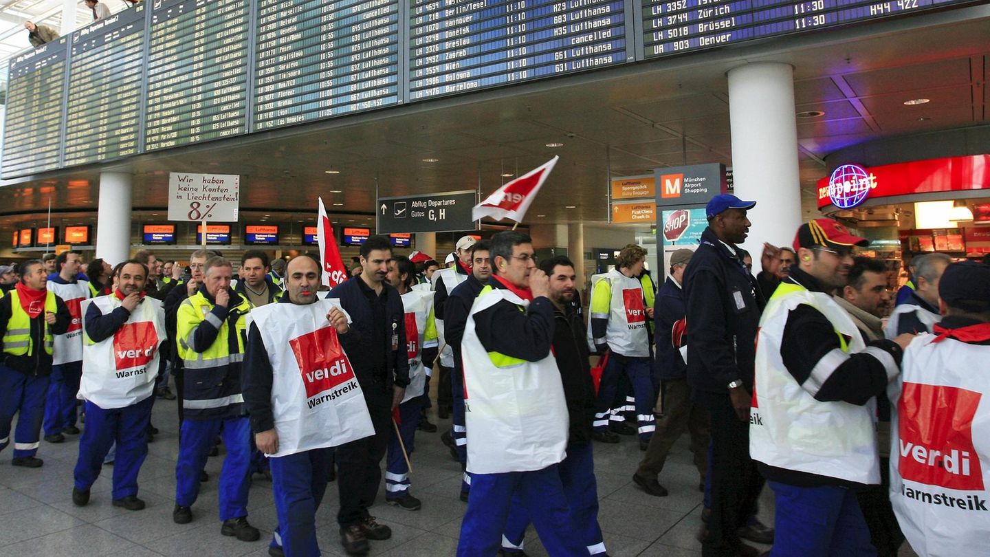 Streik am Flughafen in München