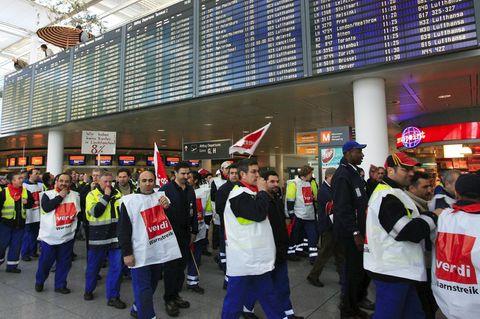 Streik am Flughafen in München