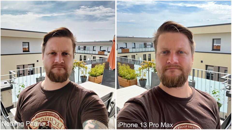Nothing Phone 1 Vergleich iPhone 13 Pro Max Selfie Nothing Phone 1 Vergleich iPhone 13 Pro Max Selfie