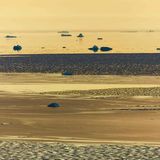 Eisberge treiben in der Baffin Bay bei Pituffik