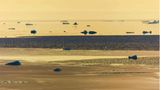 Eisberge treiben in der Baffin Bay bei Pituffik
