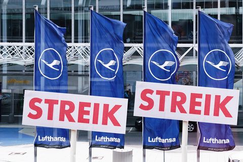 Streik bei dem Bodenpersonal der Lufthansa am Mittwoch