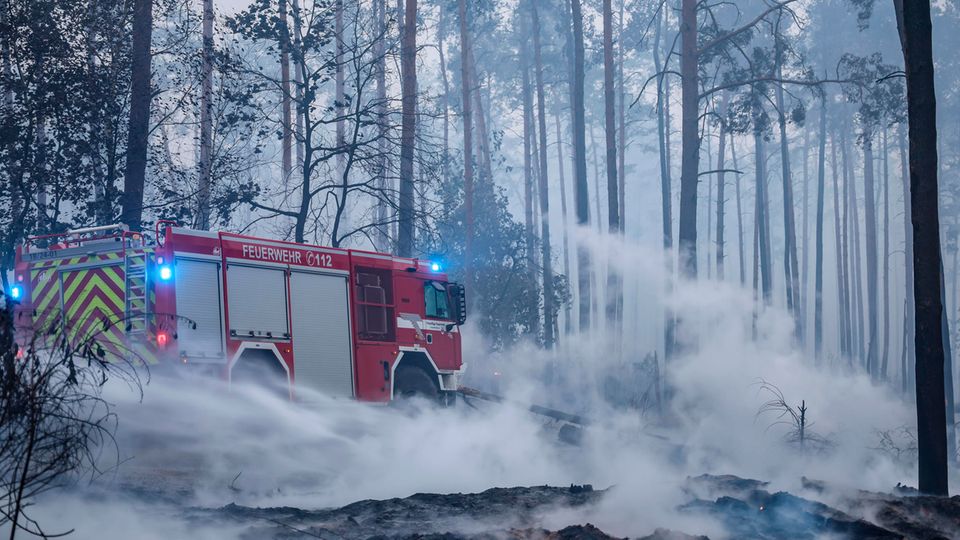 Die Feuerwehr ist in Brandenburg im Großeinsatz