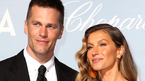 Football-Star Tom Brady mit seiner Ehefrau, Topmodel Gisele Bündchen