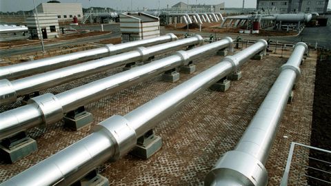 Leitungen der Pipeline Transgas