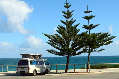 Camper an der Küste in Western Australia