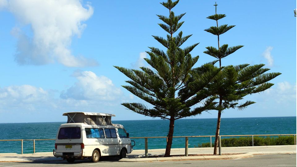 Camper an der Küste in Western Australia