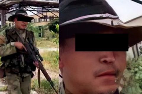 In der Ostukraine hat ein russischer Soldat anscheinend einen ukrainischen Gefangenen grausam verstümmelt.