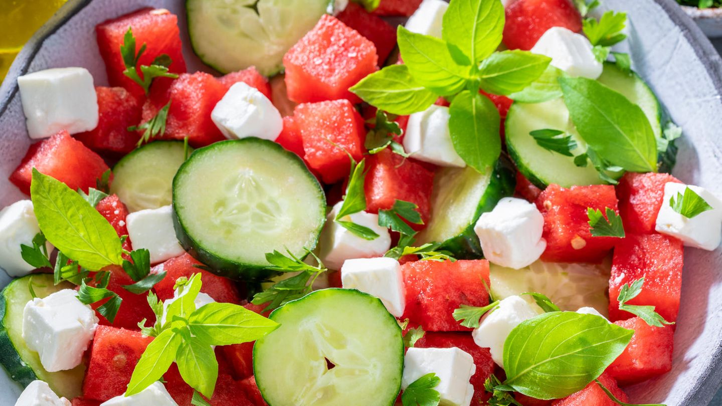 Erfrischender Melonen-Feta-Salat: ein köstliches Rezept für den Sommer