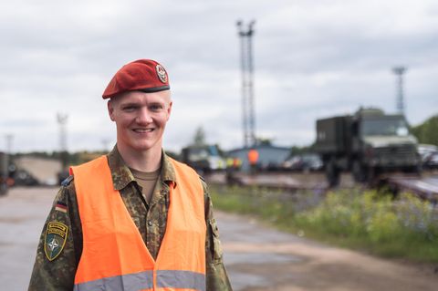 Oberleutnant Beste in Litauen