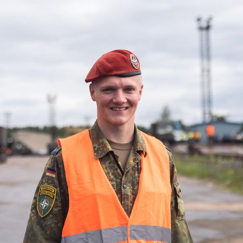 Oberleutnant Beste in Litauen