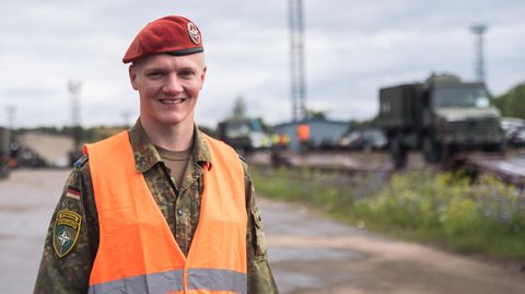 Oberleutnant Beste in Litauen