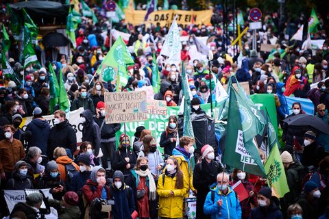 Ein Klima-Protest in Berlin