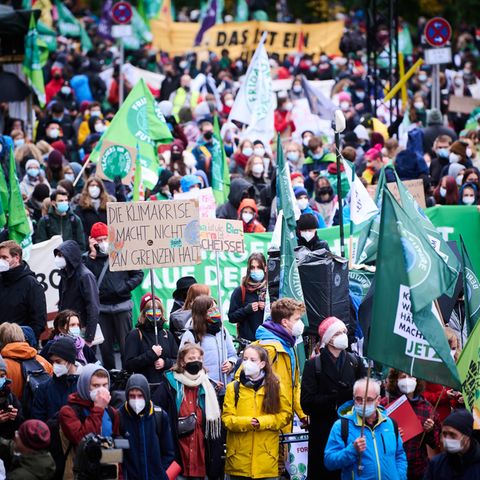 Ein Klima-Protest in Berlin